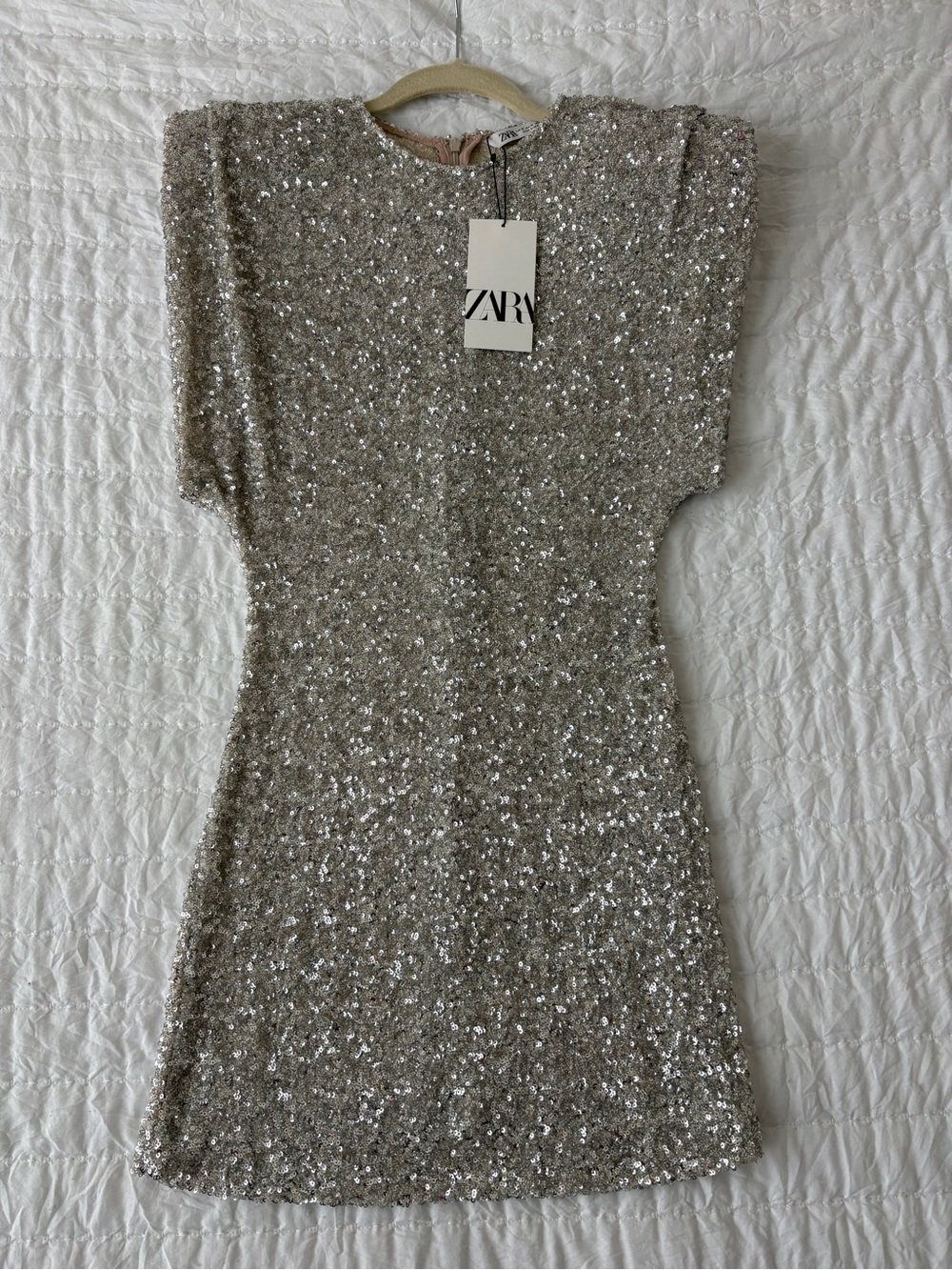 Zara Silver Sequin Mini Dress